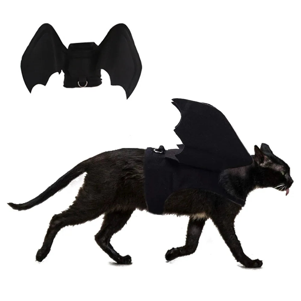 Disfraz de murciélago para mascotas – Alas de murciélago para perros y gatos, accesorio para cosplay y fotos, traje de Halloween para gatos y perros