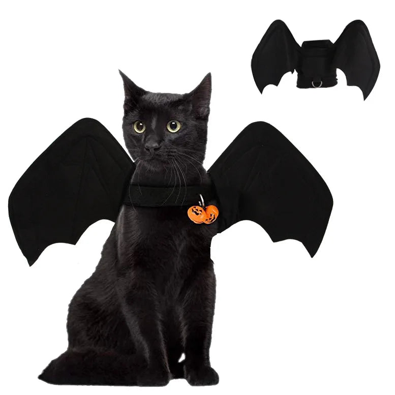 Disfraz de murciélago para mascotas – Alas de murciélago para perros y gatos, accesorio para cosplay y fotos, traje de Halloween para gatos y perros