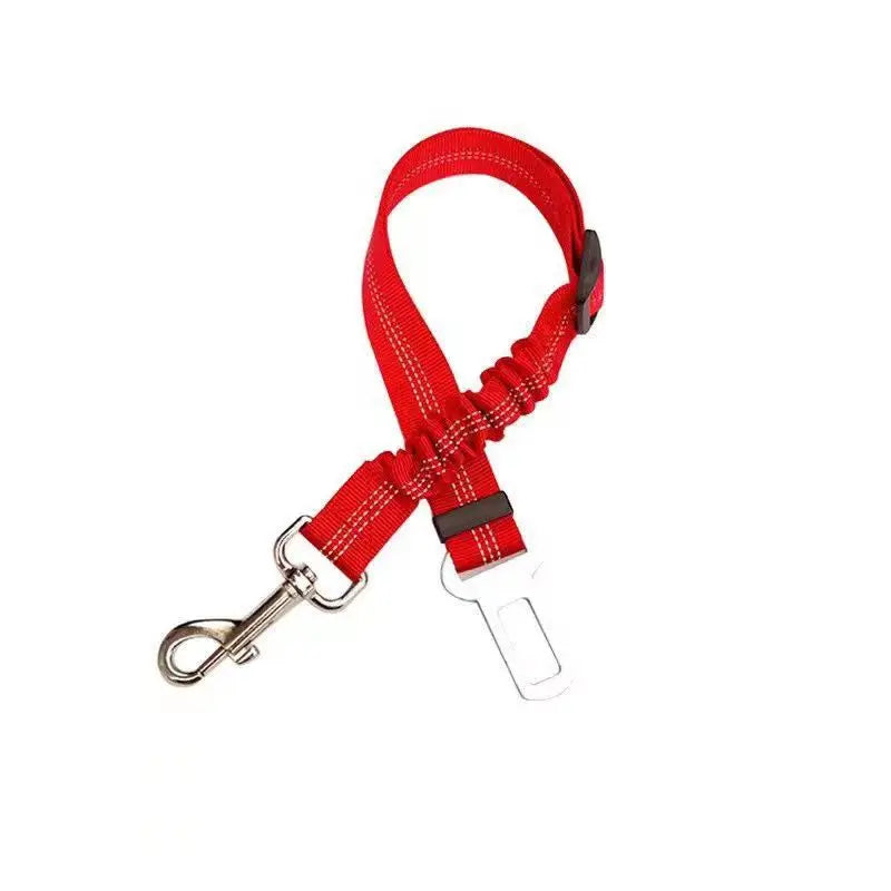 “Cinturón de seguridad para mascotas de alta calidad – cinturón ajustable con línea reflectante para perros y gatos, compatible con cualquier collar o arnés.”