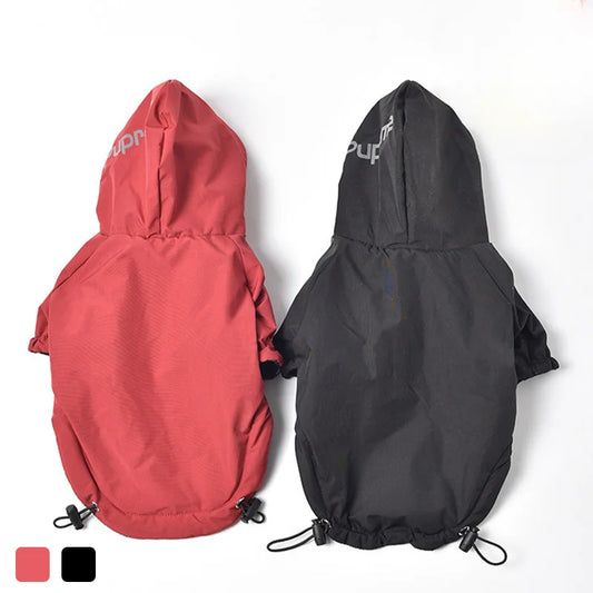 Chaqueta impermeable y cálida para mascotas – Abrigo con capucha de algodón para otoño e invierno, con diseño de cara de perro, para perros pequeños y gatos, ropa reflectante de invierno para mascotas